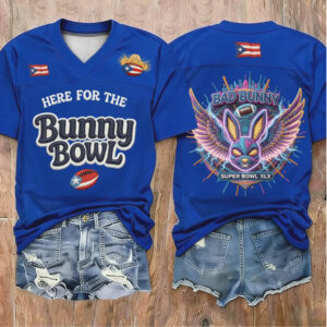 Here For The Bunny Bowl Bad Bunny NFL football 2026 Jersey