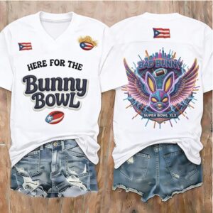 Here For The Bunny Bowl Bad Bunny NFL football 2026 Jersey