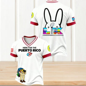 Here For The Puerto Rico Bad Bunny V Neck Super Bowl LX Jersey