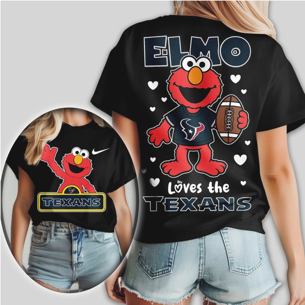 Houston Texans Football Official NFL Elmo Fan 3D Shirt Houston Texans Football Official NFL Elmo Fan 3D Shirt