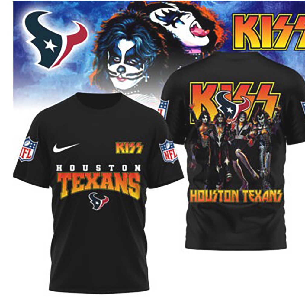 Houston Texans Game Day 2026 Official NFL Kiss Band 3D Shirt Houston Texans Game Day 2026 Official NFL Kiss Band 3D Shirt