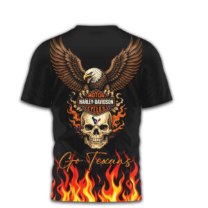 Houston Texans Official NFL Eagle Harley Davidson 3D Shirt