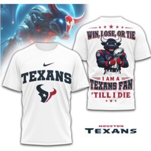 Houston Texans Official NFL Football Fan Till I Die 3D Shirt Houston Texans Official NFL Football Fan Till I Die 3D Shirt