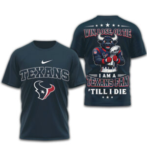 Houston Texans Official NFL Football Fan Till I Die 3D Shirt