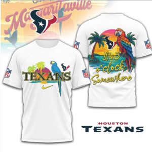 Houston Texans Official NFL It's 5 O'clock Somewhere 3D Shirt