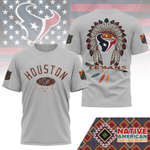 Houston Texans Official Native American Heritage Month 3D Shirt Houston Texans Official Native American Heritage Month 3D Shirt