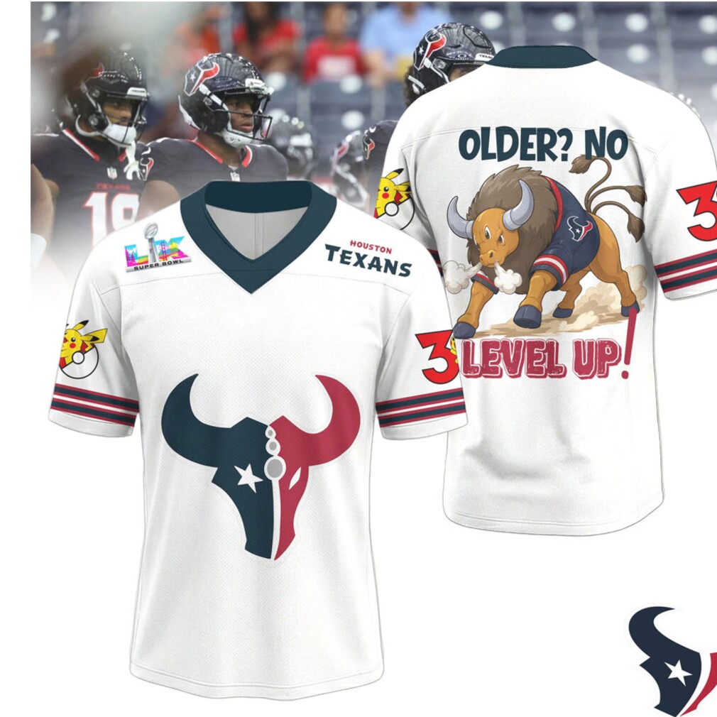 Houston Texans Official Super Bowl x Pokemon 30th Anniversary V neck Jersey Houston Texans Official Super Bowl x Pokemon 30th Anniversary V neck Jersey