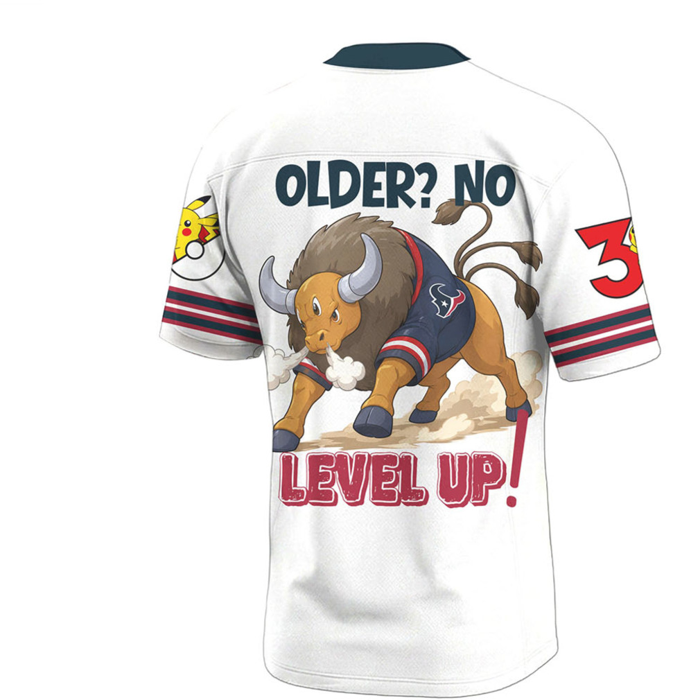 Houston Texans Official Super Bowl x Pokemon 30th Anniversary V neck Jersey Houston Texans Official Super Bowl x Pokemon 30th Anniversary V neck Jersey