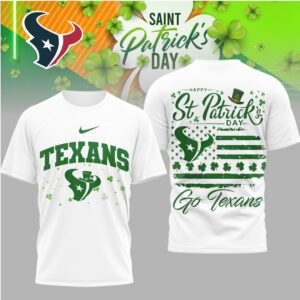 Houston Texans St. Patrick's Day Shamrock T Shirt