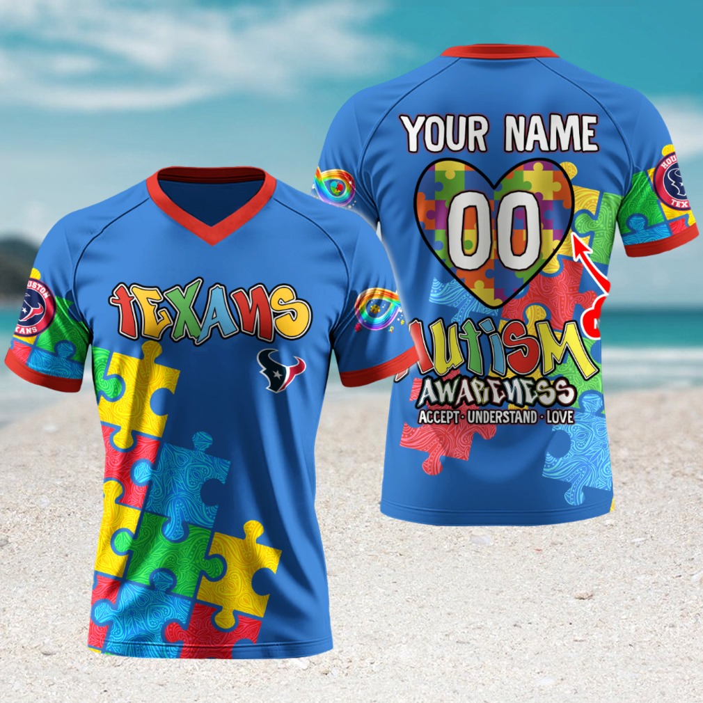 Houston Texans x Autism Awareness NFL Fan Gift Jersey Houston Texans x Autism Awareness NFL Fan Gift Jersey