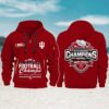 Indiana Hoosiers 2025 big ten football champs gold black hoodie Indiana Hoosiers 2025 big ten football champs gold black hoodie