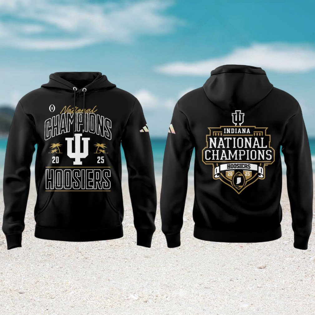 Indiana Hoosiers 2025 national champions gold seal black hoodie Indiana Hoosiers 2025 national champions gold seal black hoodie