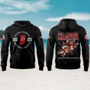 Indiana Hoosiers 2025 national champions never daunted black hoodie Indiana Hoosiers 2025 national champions never daunted black hoodie