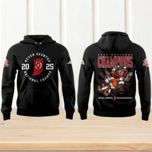 Indiana Hoosiers 2025 national champions never daunted black hoodie