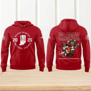 Indiana Hoosiers 2025 national champions never daunted red hoodie