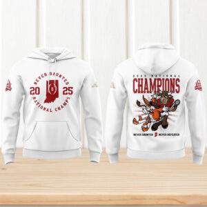 Indiana Hoosiers 2025 national champions never daunted white hoodie
