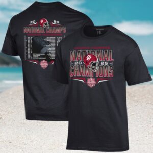 Indiana Hoosiers 2025 national champs black schedule tshirt Indiana Hoosiers 2025 national champs black schedule tshirt