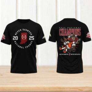 Indiana Hoosiers 2025 national champs never daunted black tshirt