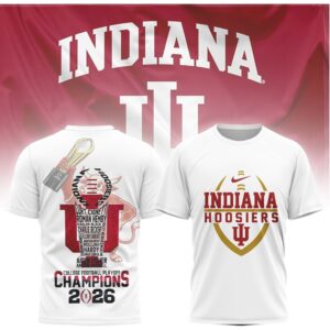 Indiana Hoosiers 2026 College Football Playoff Champions Shirt