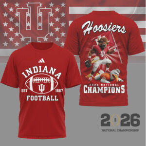 Indiana Hoosiers 2026 National Champions Bison Mascot Victory Fan Shirt