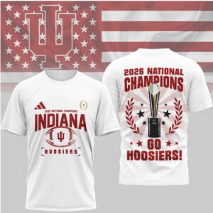 Indiana Hoosiers 2026 National Champions Go Hoosiers Trophy Fan Shirt