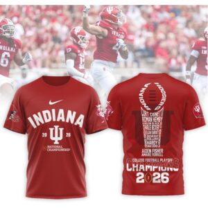 Indiana Hoosiers 2026 National Championship Roster College Football Playoff Shirt Indiana Hoosiers 2026 National Championship Roster College Football Playoff Shirt