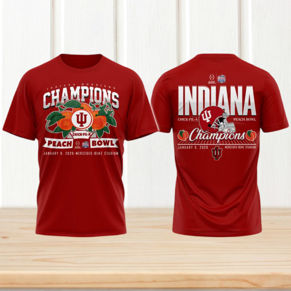 Indiana Hoosiers 2026 Peach Bowl Champions Football Shirt Indiana Hoosiers 2026 Peach Bowl Champions Football Shirt