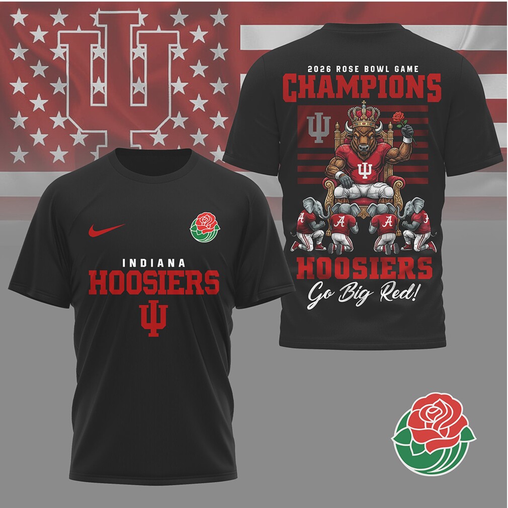 Indiana Hoosiers 2026 Rose Bowl Champions Mascot Go Big Red Shirt Indiana Hoosiers 2026 Rose Bowl Champions Mascot Go Big Red Shirt