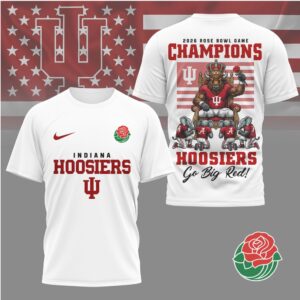 Indiana Hoosiers 2026 Rose Bowl Champions Mascot Go Big Red Shirt