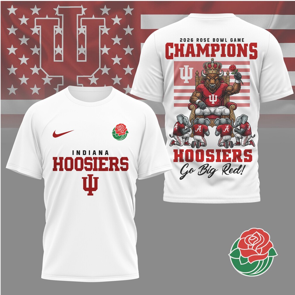 Indiana Hoosiers 2026 Rose Bowl Champions Mascot Go Big Red Shirt Indiana Hoosiers 2026 Rose Bowl Champions Mascot Go Big Red Shirt