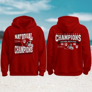 Indiana Hoosiers 2026 cfp national champions helmet logo red hoodie Indiana Hoosiers 2026 cfp national champions helmet logo red hoodie