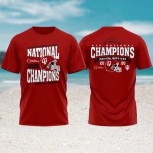 Indiana Hoosiers 2026 cfp national champions helmet logo red tshirt Indiana Hoosiers 2026 cfp national champions helmet logo red tshirt