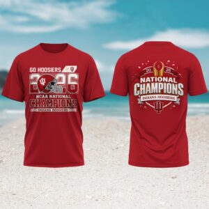 Indiana Hoosiers 2026 ncaa national champions red tshirt Indiana Hoosiers 2026 ncaa national champions red tshirt