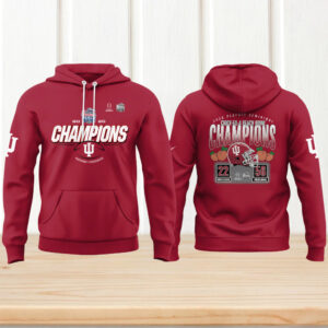 Indiana Hoosiers 2026 peach bowl champions oregon score red hoodie