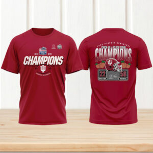 Indiana Hoosiers 2026 peach bowl champions oregon score red tshirt
