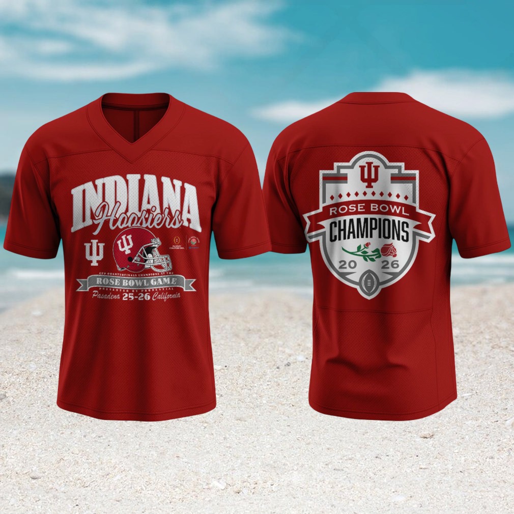 Indiana Hoosiers 2026 rose bowl champions red vneck jersey Indiana Hoosiers 2026 rose bowl champions red vneck jersey
