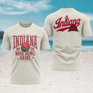 Indiana Hoosiers 2026 rose bowl game relentless cream tshirt Indiana Hoosiers 2026 rose bowl game relentless cream tshirt