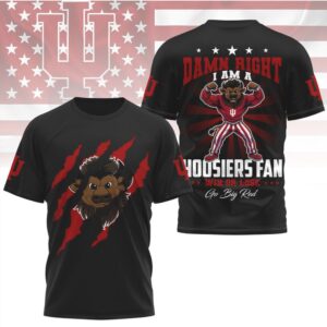 Indiana Hoosiers Official NCAA Go Big Red 3D Shirt