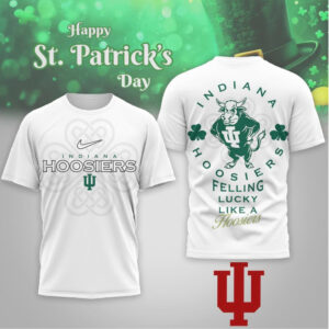 Indiana Hoosiers St. Patrick's Day Lucky Like A Hoosier Mascot Fan Shirt