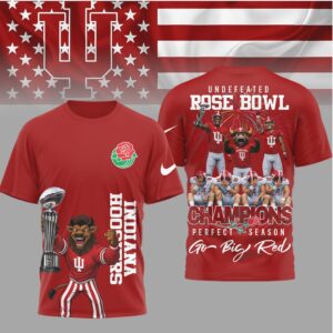 Indiana Hoosiers Undefeated Rose Bowl Champions Perfect Season Bison Mascot Fan T Shirt Indiana Hoosiers Undefeated Rose Bowl Champions Perfect Season Bison Mascot Fan T Shirt