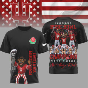 Indiana Hoosiers Undefeated Rose Bowl Champions Perfect Season Bison Mascot Fan T Shirt