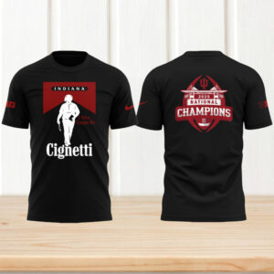 Indiana Hoosiers cignetti google me black tee 2025 champions