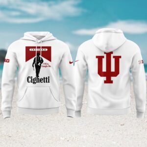 Indiana Hoosiers cignetti google me white hoodie logo back Indiana Hoosiers cignetti google me white hoodie logo back