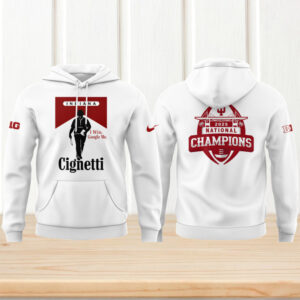 Indiana Hoosiers cignetti google me white hoodie national champions