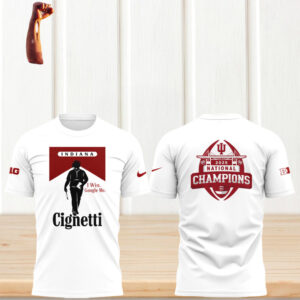 Indiana Hoosiers cignetti google me white tee 2025 champions