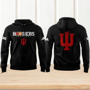 Indiana Hoosiers football black hoodie Indiana Hoosiers logo back