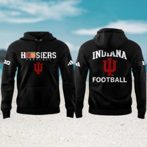 Indiana Hoosiers football black hoodie rose peach bowl logo Indiana Hoosiers football black hoodie rose peach bowl logo