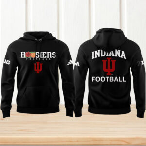 Indiana Hoosiers football black hoodie rose peach bowl logo