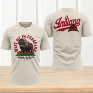 Indiana Hoosiers meet me in pasadena rose bowl 2026 cream tshirt