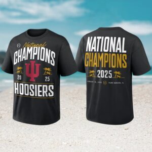 Indiana Hoosiers national champions 2025 miami gardens black tshirt Indiana Hoosiers national champions 2025 miami gardens black tshirt